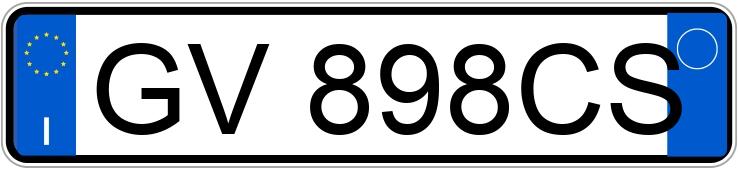 Numer rejestracyjny GV898CS posiada FIAT Panda 3a serie