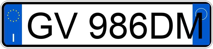 Numer rejestracyjny GV986DM posiada FIAT FIAT 500