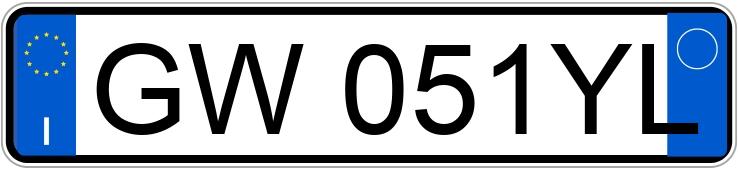 Numer rejestracyjny GW051YL posiada AUDI A3 4a serie
