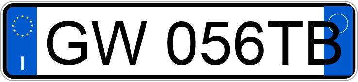 Numer rejestracyjny GW056TB posiada FIAT 600