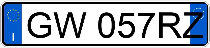 Numer rejestracyjny GW057RZ posiada LAND ROVER RR Evoque 2a serie