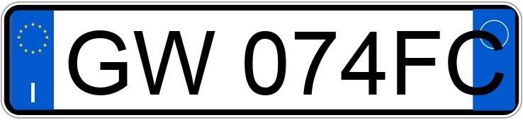 Numer rejestracyjny GW074FC posiada AUDI Q3 2a serie
