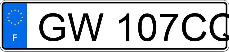 Numer rejestracyjny GW107CQ posiada CITROEN C1