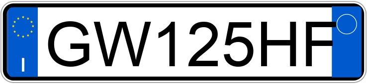 Numer rejestracyjny GW125HF posiada RENAULT Clio 5a serie