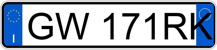 Numer rejestracyjny GW171RK posiada FIAT 500 Numer rejestracyjny GW171RK posiada FIAT 500