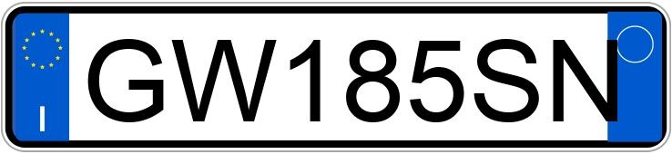 Numer rejestracyjny GW185SN posiada FIAT 500X