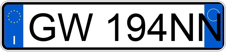 Numer rejestracyjny GW194NN posiada FIAT Panda 3a serie Numer rejestracyjny GW194NN posiada FIAT Panda 3a serie