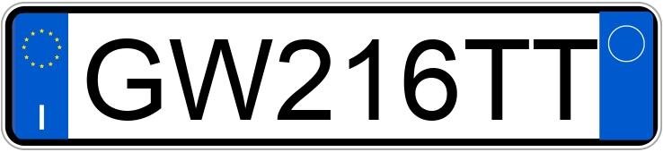 Numer rejestracyjny GW216TT posiada BMW X1
