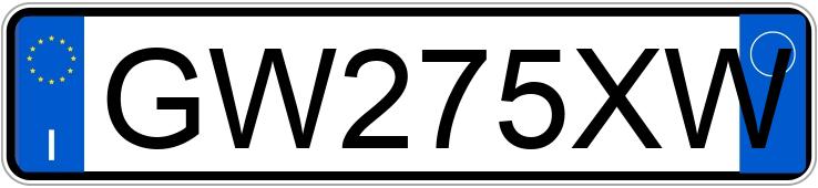 Numer rejestracyjny GW275XW posiada FIAT Panda 3a serie Numer rejestracyjny GW275XW posiada FIAT Panda 3a serie