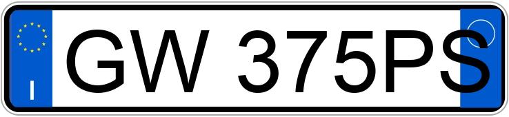 Numer rejestracyjny GW375PS posiada JEEP Avenger