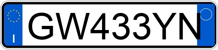 Numer rejestracyjny GW433YN posiada FORD Mustang