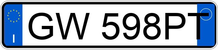 Numer rejestracyjny GW598PT posiada FERRARI California Numer rejestracyjny GW598PT posiada FERRARI California