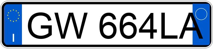 Numer rejestracyjny GW664LA posiada FIAT Panda 3a serie