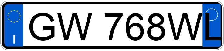 Numer rejestracyjny GW768WL posiada FIAT Tipo