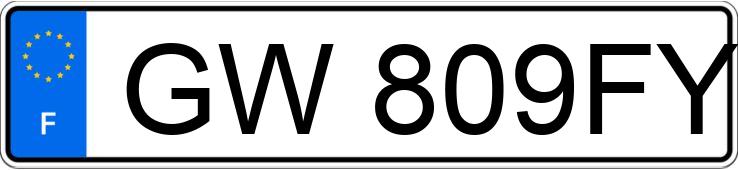 Numer rejestracyjny GW809FY posiada FORD MUSTANG