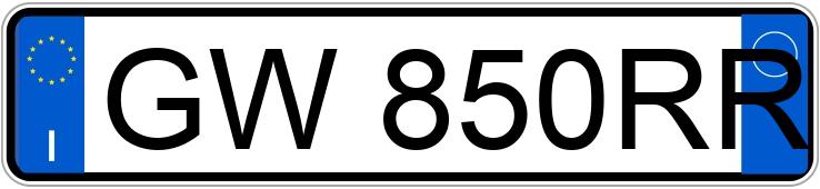 Numer rejestracyjny GW850RR posiada JEEP Renegade