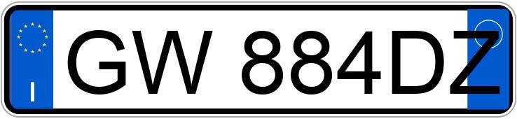 Numer rejestracyjny GW884DZ posiada AUDI A3 4a serie Numer rejestracyjny GW884DZ posiada AUDI A3 4a serie