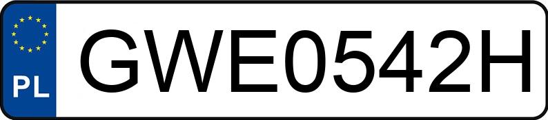 Numer rejestracyjny GWE 0542H posiada FORD MONDEO - GWE0542H