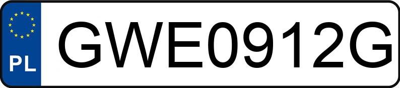 Numer rejestracyjny GWE 0912G posiada SKODA SUPERB - GWE0912G