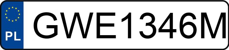 Numer rejestracyjny GWE 1346M posiada MERCEDES-BENZ GLA 180 - GWE1346M