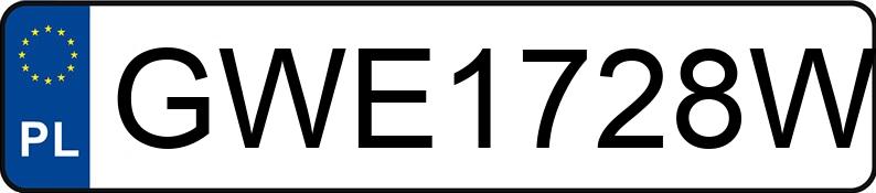 Numer rejestracyjny GWE 1728W posiada BMW 316D - GWE1728W