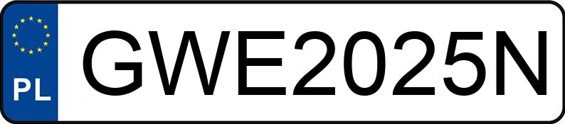Numer rejestracyjny GWE 2025N posiada AUDI A6 - GWE2025N Numer rejestracyjny GWE 2025N posiada AUDI A6 - GWE2025N