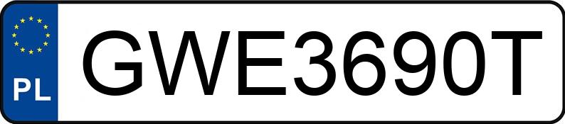 Numer rejestracyjny GWE 3690T posiada DODGE GRAND CARAVAN - GWE3690T