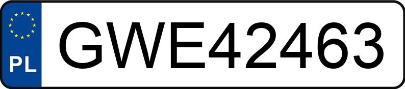 Numer rejestracyjny GWE 42463 posiada BMW 320D - GWE42463