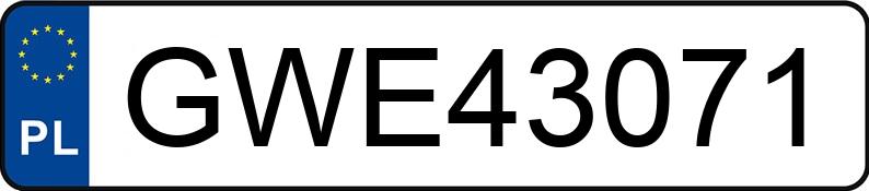 Numer rejestracyjny GWE 43071 posiada MERCEDES-BENZ E 350 CDI - GWE43071