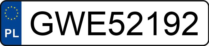 Numer rejestracyjny GWE 52192 posiada MAZDA XEDOS 6 2.0 KAT - GWE52192