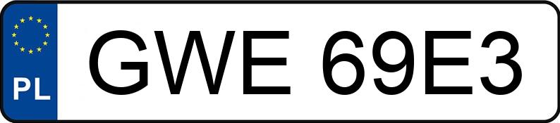 Numer rejestracyjny GWE 69E3 posiada BMW 316i Kat. E36 316i Kat. E36 - GWE69E3