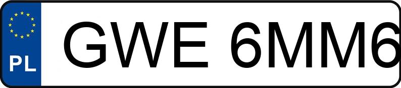 Numer rejestracyjny GWE 6MM6 posiada HONDA Szosowe od 400 do 600 ccm CB 500 - GWE6MM6