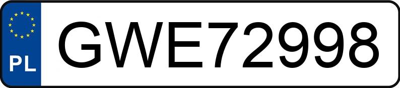 Numer rejestracyjny GWE 72998 posiada FIAT Sedici II 1.6 16V MR`12 E5 Dynamic 4x4 - GWE72998