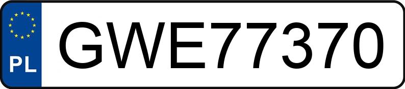 Numer rejestracyjny GWE 77370 posiada KIA CARNIVAL - GWE77370