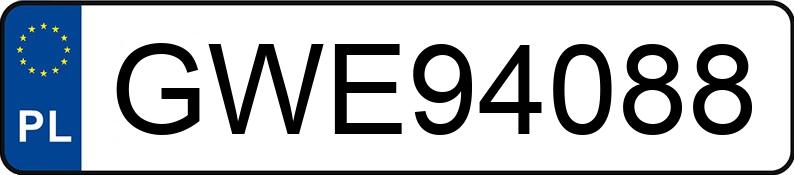 Pirat drogowy w pojeździe o numerach rejestracyjnych GWE94088 Pirat drogowy w pojeździe o numerach rejestracyjnych GWE94088
