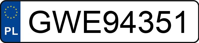 Numer rejestracyjny GWE 94351 posiada SKODA Octavia 1.9 TDI MR`01 E3 Tour+ - GWE94351