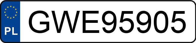 Numer rejestracyjny GWE 95905 posiada BMW 116D - GWE95905