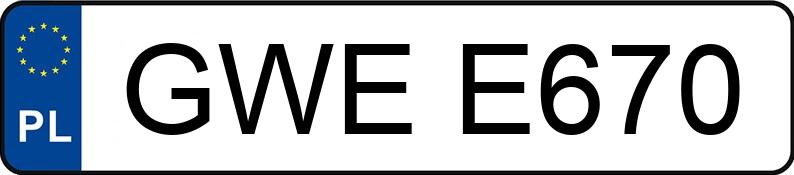 Numer rejestracyjny GWE E670 posiada OPEL ASTRA 1.7 D - GWEE670 Numer rejestracyjny GWE E670 posiada OPEL ASTRA 1.7 D - GWEE670
