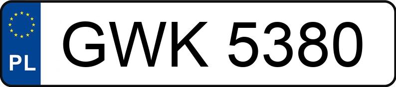 Numer rejestracyjny GWK 5380 posiada PEUGEOT 405 - GWK5380