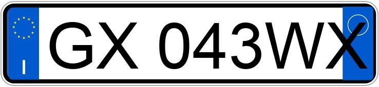 Numer rejestracyjny GX043WX posiada BMW Serie3