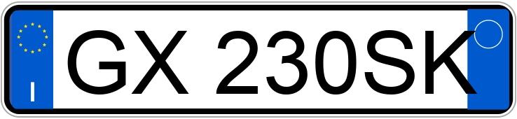 Numer rejestracyjny GX230SK posiada FORD Puma