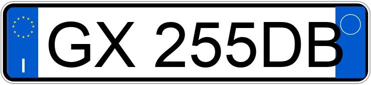 Numer rejestracyjny GX255DB posiada LAND ROVER RR Evoque 1a serie