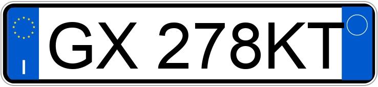 Numer rejestracyjny GX278KT posiada  