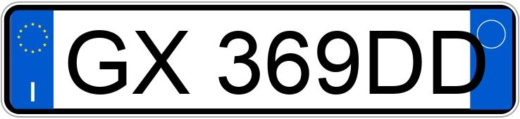 Numer rejestracyjny GX369DD posiada FIAT 500