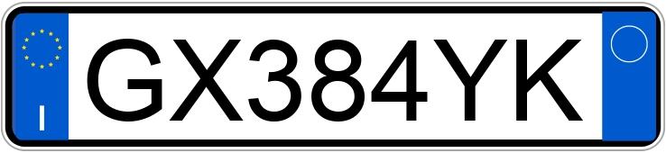 Numer rejestracyjny GX384YK posiada FIAT Tipo