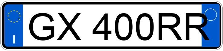 Numer rejestracyjny GX400RR posiada BMW Serie3