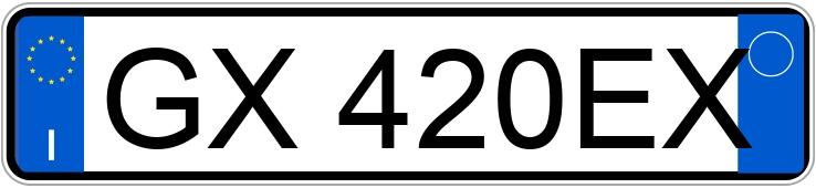 Numer rejestracyjny GX420EX posiada ALFA ROMEO Giulietta