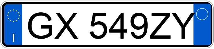 Numer rejestracyjny GX549ZY posiada MG HS Numer rejestracyjny GX549ZY posiada MG HS