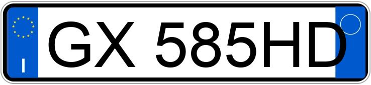 Numer rejestracyjny GX585HD posiada RENAULT Captur 2a serie