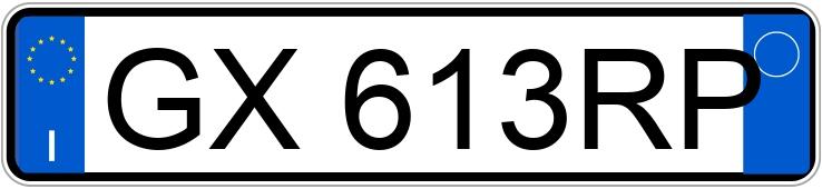 Numer rejestracyjny GX613RP posiada FIAT 500 Numer rejestracyjny GX613RP posiada FIAT 500